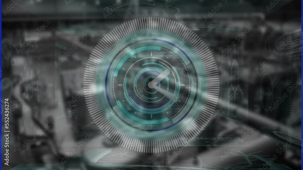 Poster animation of data processing over warehouse