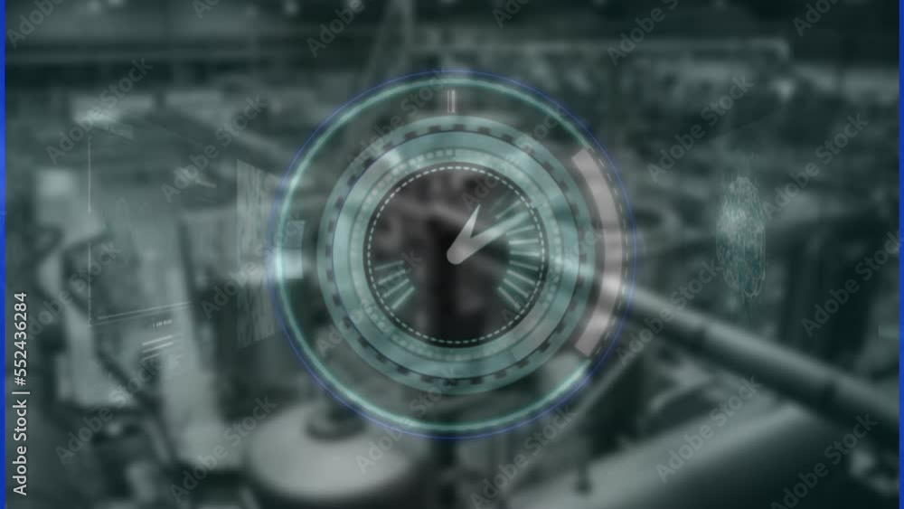 Poster animation of data processing over warehouse