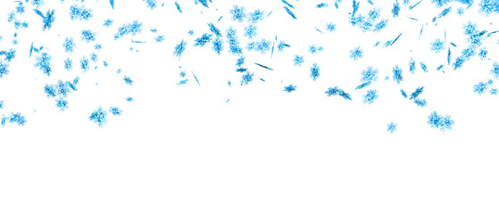 Falling sparkling snowflakes snowfall
