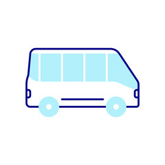 Bus Icon, Travel Anywhere by Bus, to reduce emissions.