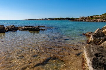 Der Strand von Corallia in Pegeia auf Zypern 