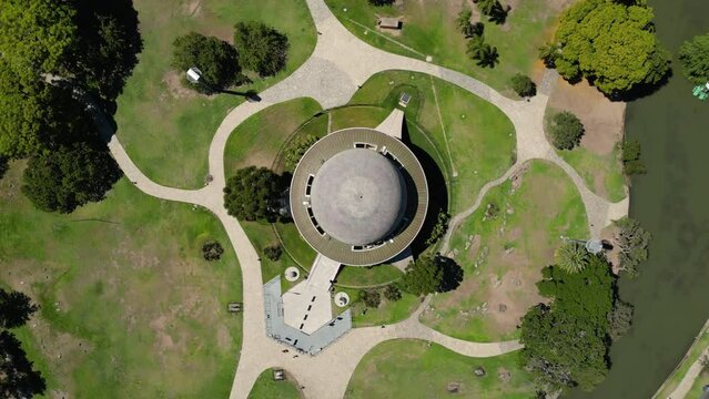 Planetarium Galileo Galilei fliying over with dron