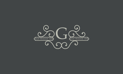 Initial letter G. Abstract fancy logo with monogram icon in elegant style