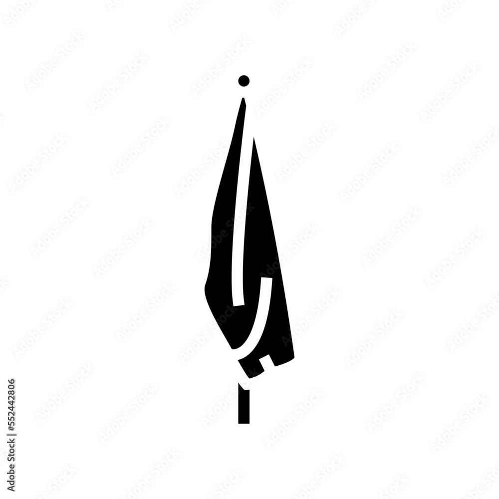 Poster pole flag map glyph icon vector. pole flag map sign. isolated symbol illustration