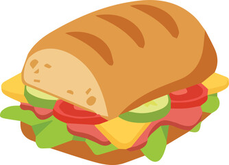 sandwich with ham and cheese