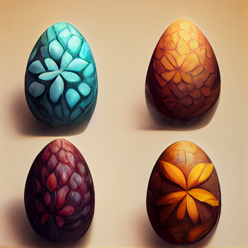 a illustration of a colorful easter egg