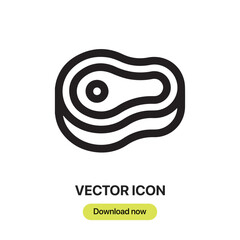 steak icon vector sign symbol