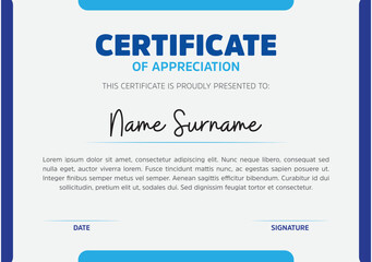 Modern Certificate Template Vector Design