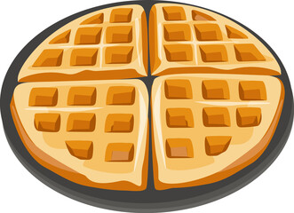 waffle with egg and chocolate