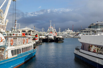 view of the port of Cape Town. South Africa