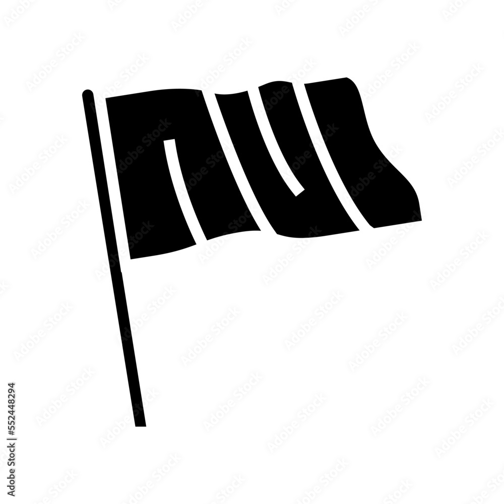 Poster empty flag glyph icon vector. empty flag sign. isolated symbol illustration