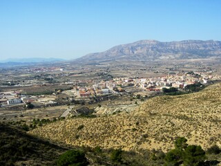 Fototapeta na wymiar Agost Alicante Spain with mountains and valley