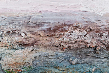 Bright abstract artistic modern horizontal background. Hand drawing on canvas. Color Fragment of a work of art. Colorful spots and strokes of paint. Creative texture for poster, banner, paper