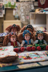 dolls and souvenir shop in the market