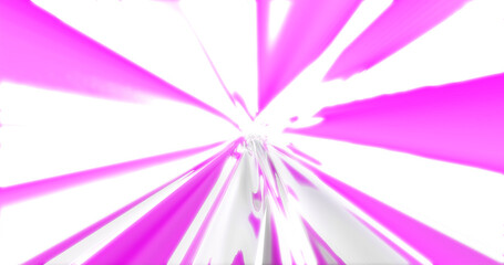 Fototapeta na wymiar Abstract tunnel background with bright beautiful white and purple luminous iridescent energy magical stripes and lines