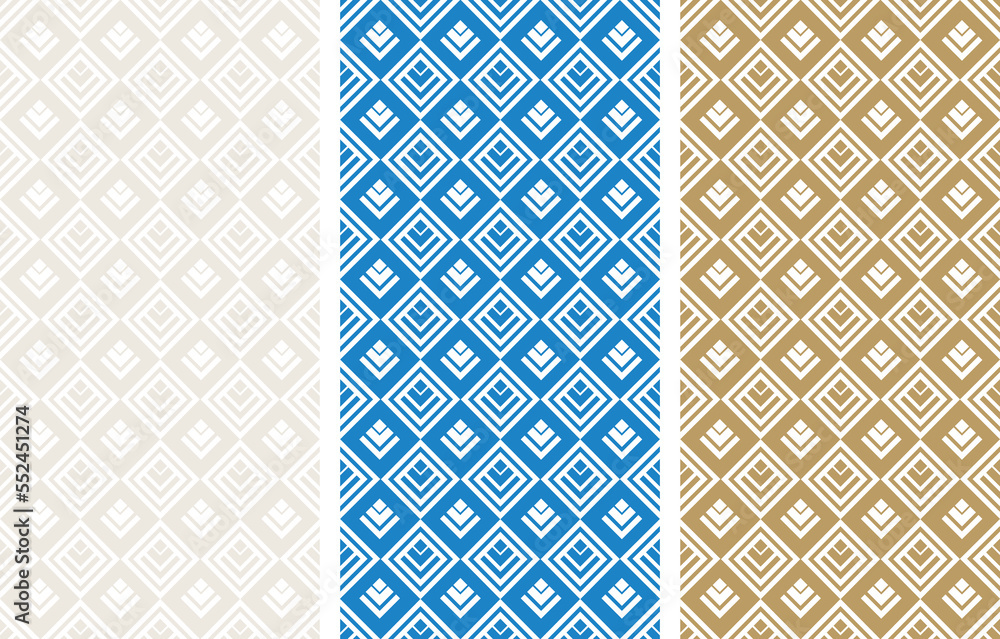 Poster set of seamless pattern. collection ornamental seamless pattern. vector eps10