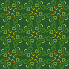 Obraz premium Seamless tile pattern in traditional style. Simple abstract spiral shapes. Flat vector graphics.