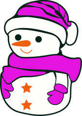 snowman with carrot nose