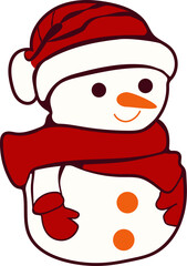 snowman with carrot nose