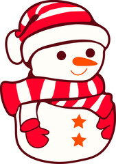 snowman with carrot nose