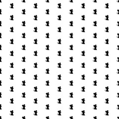Square seamless background pattern from black mouse symbols. The pattern is evenly filled. Vector illustration on white background