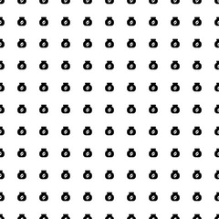 Square seamless background pattern from black instant coffee symbols. The pattern is evenly filled. Vector illustration on white background