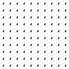 Square seamless background pattern from geometric shapes are different sizes and opacity. The pattern is evenly filled with black cat symbols. Vector illustration on white background