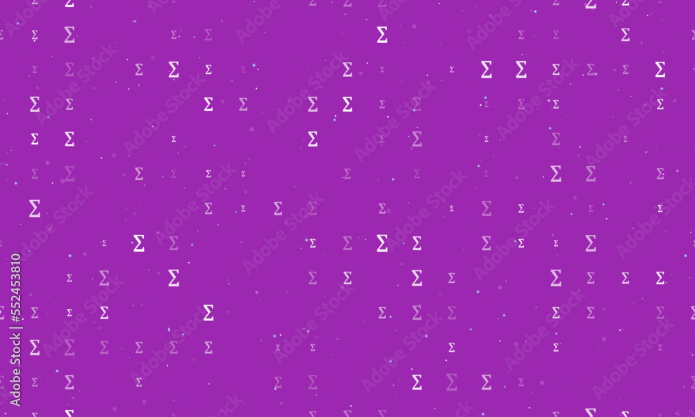 Aufkleber seamless background pattern of evenly spaced white sigma symbols of different sizes and opacity. vec
