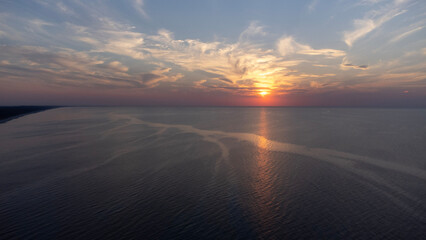 sunset over the sea