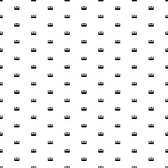 Square seamless background pattern from black cnc machine symbols. The pattern is evenly filled. Vector illustration on white background