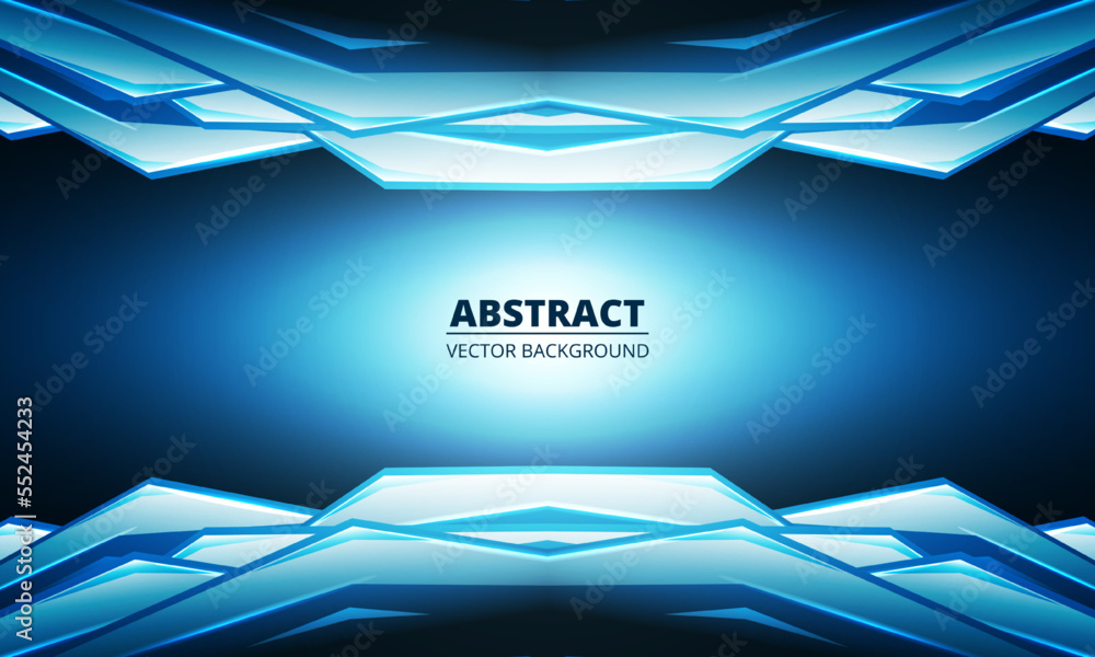 Poster 3d futuristic modern gaming abstract background with abstract technology shapes. Gaming vector illustration