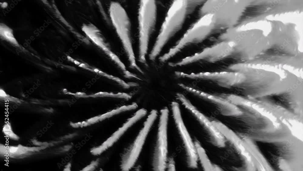 Poster abstract 3d pattern in floral form. motion. floral pattern with moving hole in center. lines of 3d f