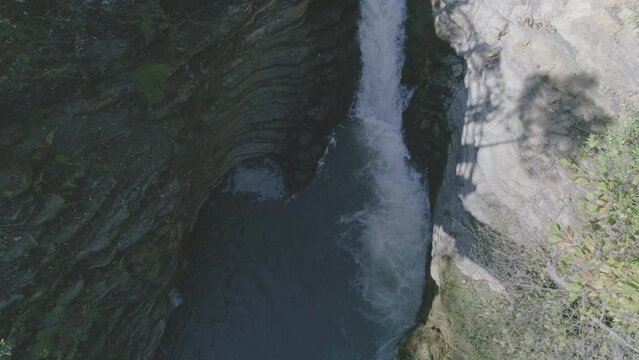 waterfall in the mountains