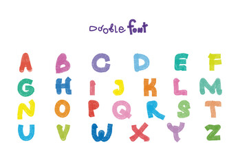 vector rainbow simple Alphabet Vector Set