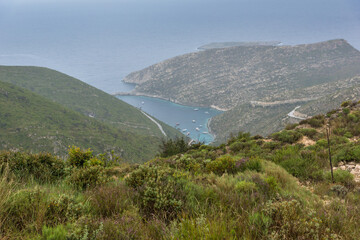 Panorama of coastline of Zakynthos Island, Greece