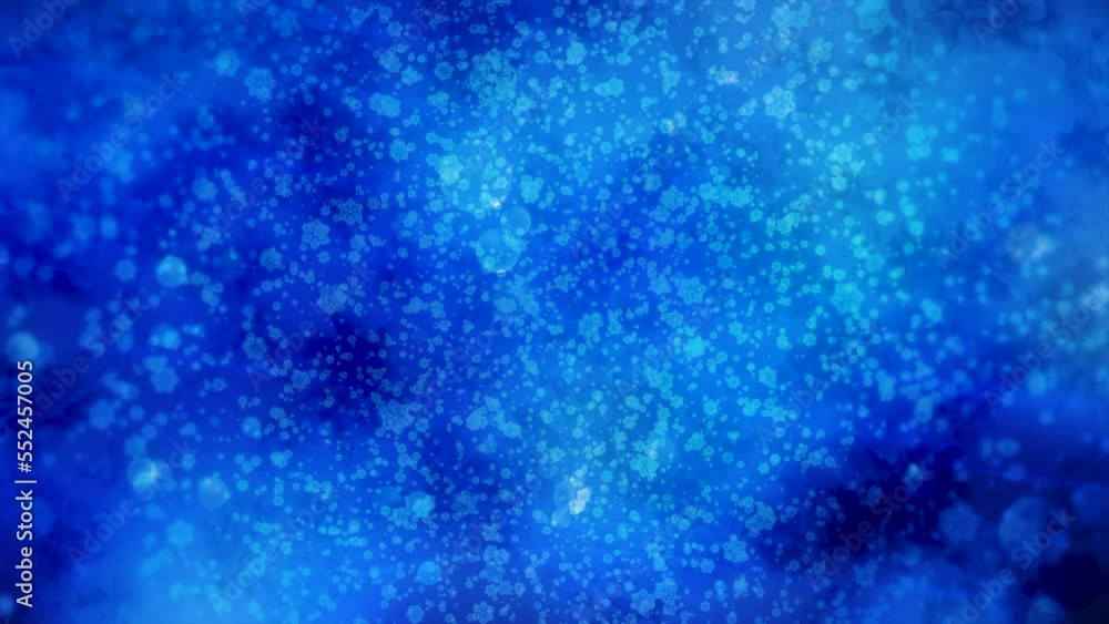 Poster beautiful background with moving glowing spots and bokeh. motion. round particles disappear and appe