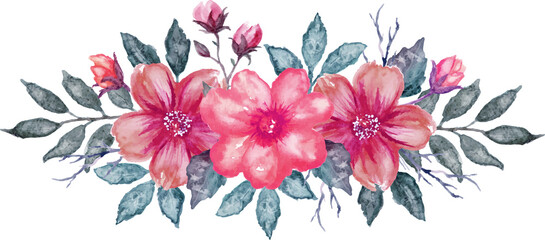 christmas red flower isolated on white