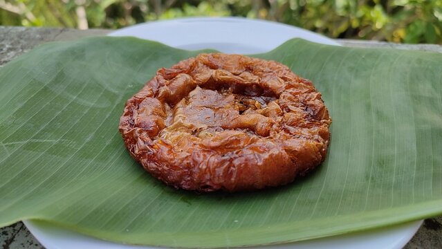 Kue Cucur, Bowsprit cake, the traditional cake from east java on the white plate.