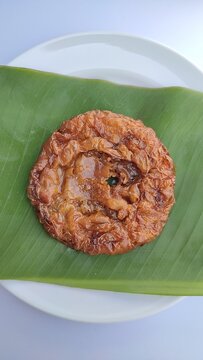 Kue Cucur, Bowsprit cake, the traditional cake from east java on the white plate.
