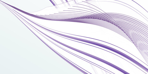 Design elements. Wave of many purple lines. Abstract vertical wavy stripes on white background isolated.