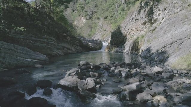 waterfall in the mountains
