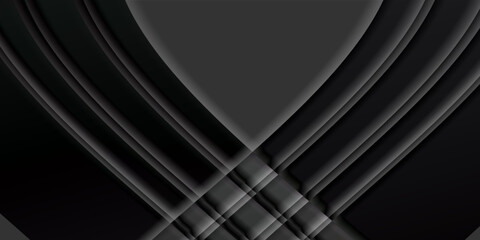 Naklejka premium Black lighting background with diagonal stripes. Vector abstract background. Black grey stripe lines cloth stripe texture