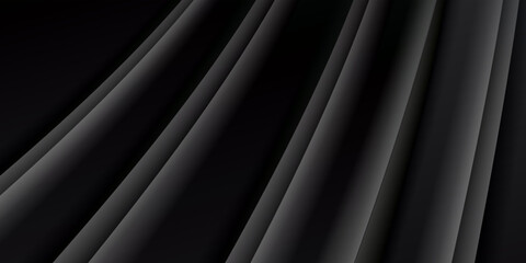Obraz premium Black lighting background with diagonal stripes. Vector abstract background. Black grey stripe lines cloth stripe texture