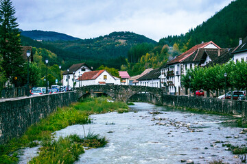 Naklejka premium bridge over the river