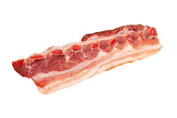 Raw pork ribs. Isolated.