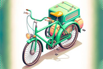bicycle transportation option high view. Generative AI