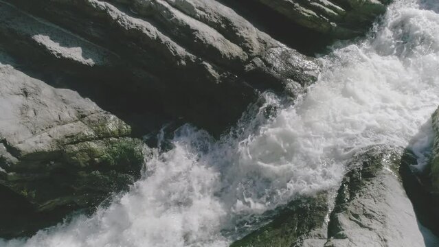 water flowing into the water