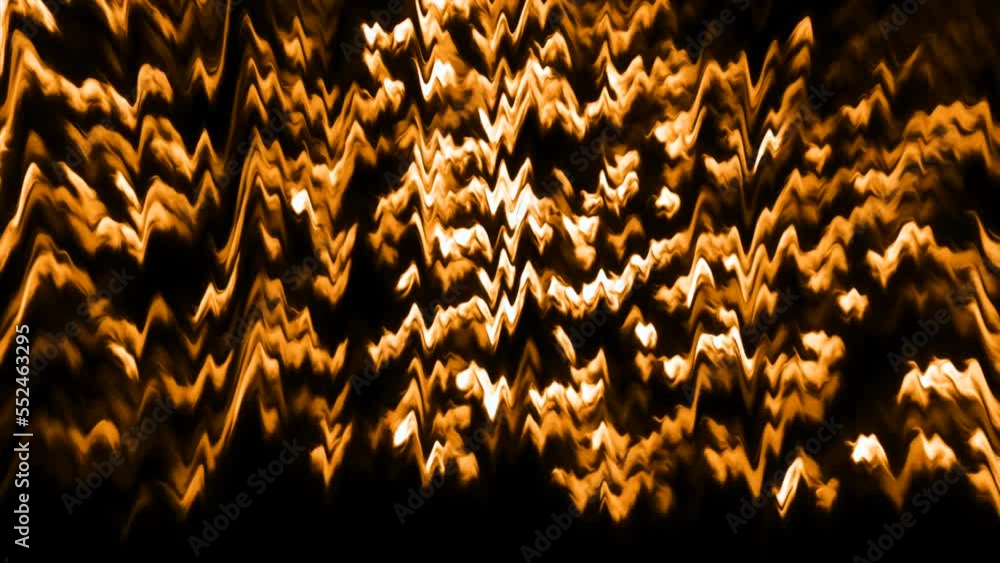 Poster shimmering curved stripes in motion on black background. motion. rotating pattern with moving shimme