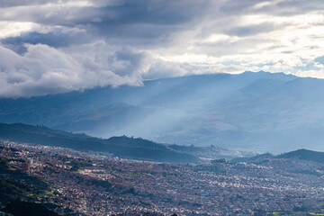 mountains and clouds