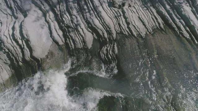 water flowing over rocks